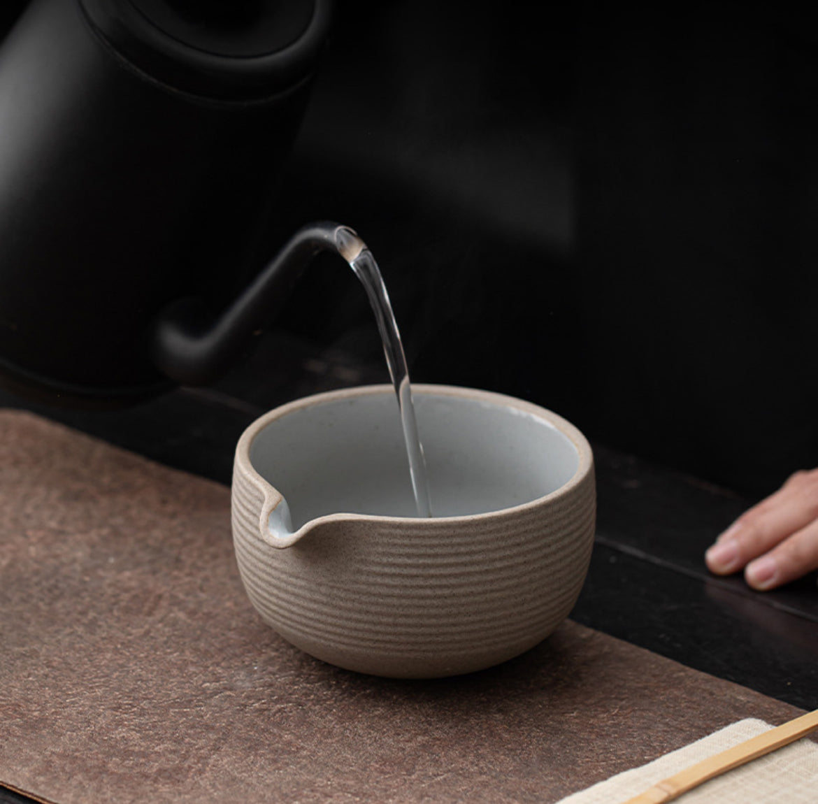 Matcha-Set aus reinem Ton