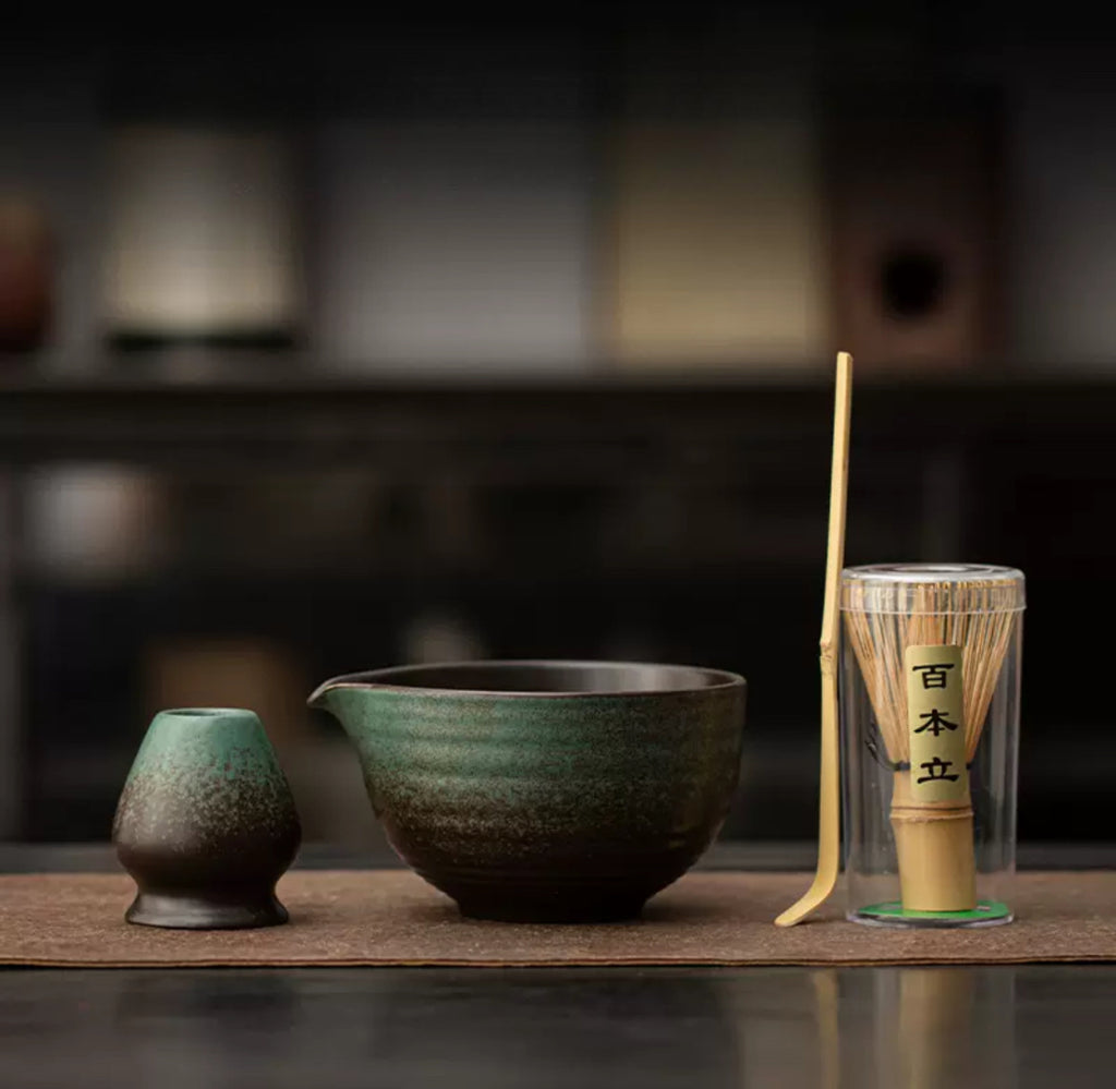 Set matcha noir Émeraude