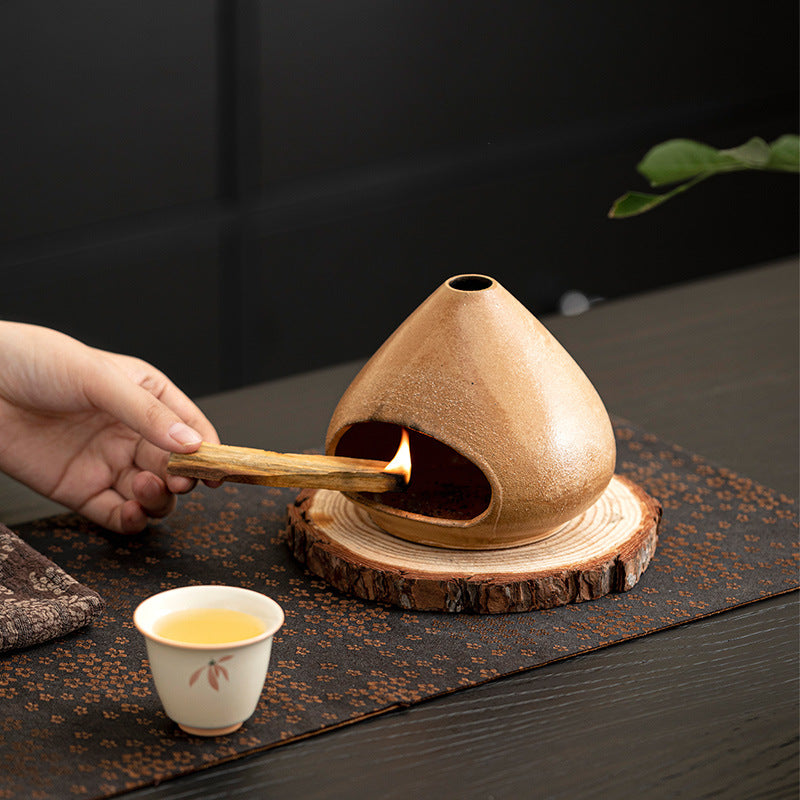 Little Sugar Bean Fireplace Peruvian Sacred Wood Cedar Sage Burning Purification Furnace Home Retro Aromatherapy Furnace Incense Decoration