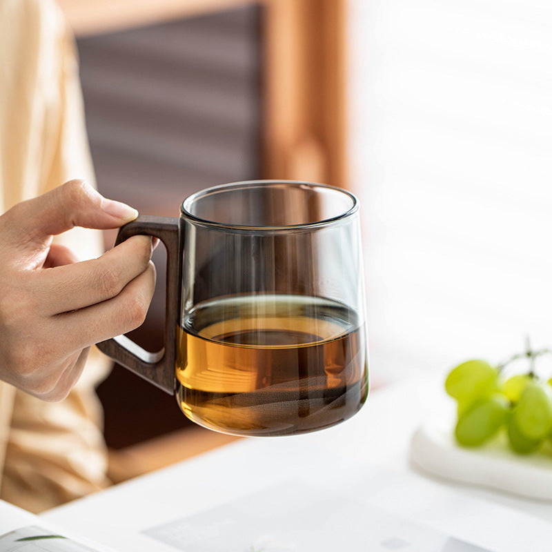 Glass Bubble Tea Cup With Lid Filter Water Cup Office Large Capacity Tea Water Separation Cup Personal Special Tea Cup Water Cup