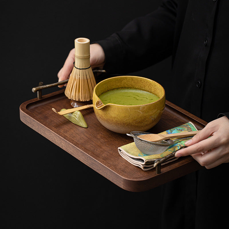 Color Kiln Matcha Set Eight-Piece Ceramic Tea Bowl With Spout, Tea Whisk, And Tea Tools Inspired By Song Dynasty