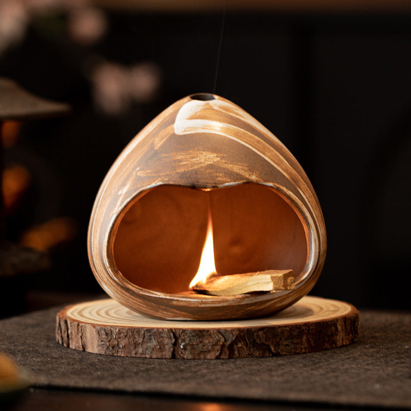 Mountain Aromatherapy Fireplace Sacred Wood Lavender Sage Burning Purification Furnace Home Atmosphere Aromatherapy Furnace Decorative Ornaments