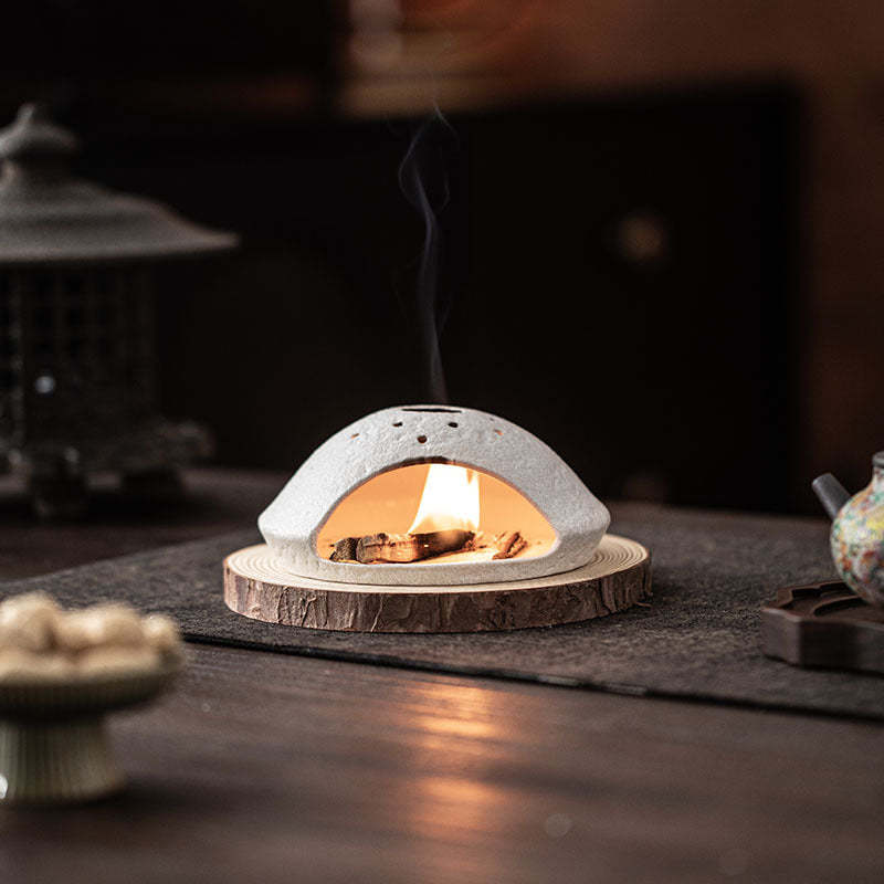Small Planet Incense Fireplace Creative Set Home Cedar Sacred Wood Ceramic Incense Burner Indoor Atmosphere Aromatherapy Ornaments