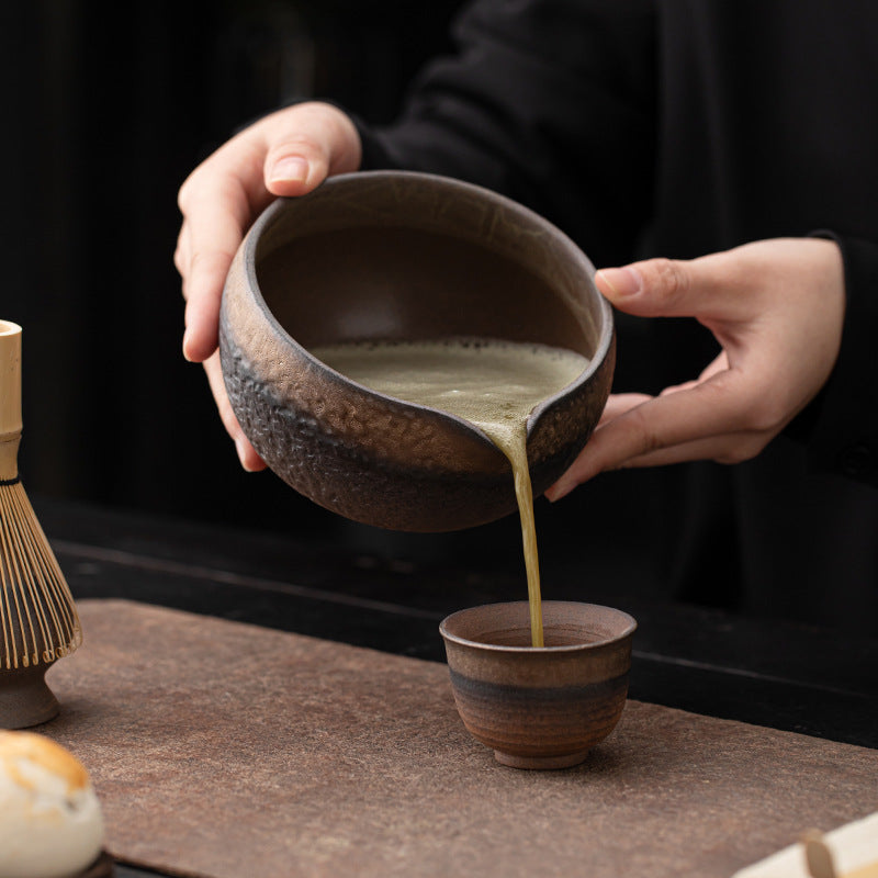 Japanese-style Gold-plated Iron-glazed Matcha Suit Baibenli Tea Bowl Song Dynasty Tea Ordering Vintage Matcha Tools