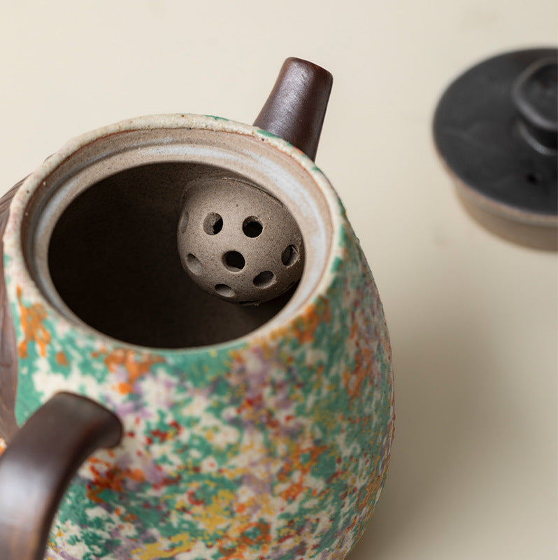 Rock Painting Time Shenglian Is Putting The Pot Ceramic Ball Hole Filter Teapot Household Kung Fu Tea Set Anti-scalding Teapot