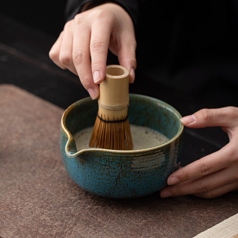 Japanese Style Kiln Change Wushuang Matcha Tools Tea Bowl Tea Li Bai Ben Li Household Song Dynasty Tea Point Kung Fu Tea Ceremony