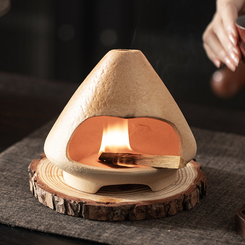 Finnish Cabin Fireplace Home Atmosphere Desktop Ornaments Sacred Wood Sage Lavender Cedar Burning Disc Aromatherapy Stove