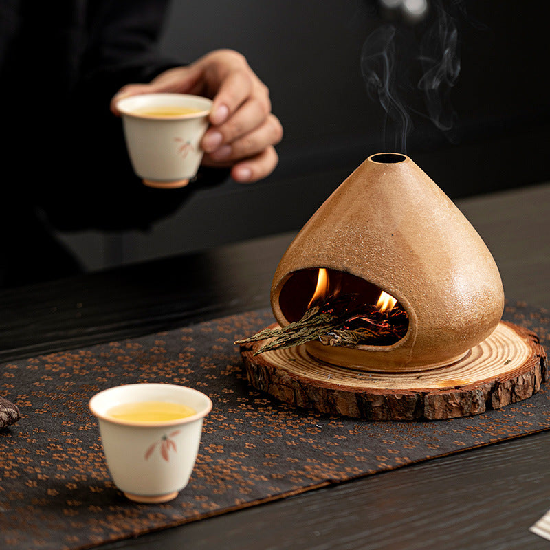 Little Sugar Bean Fireplace Peruvian Sacred Wood Cedar Sage Burning Purification Furnace Home Retro Aromatherapy Furnace Incense Decoration