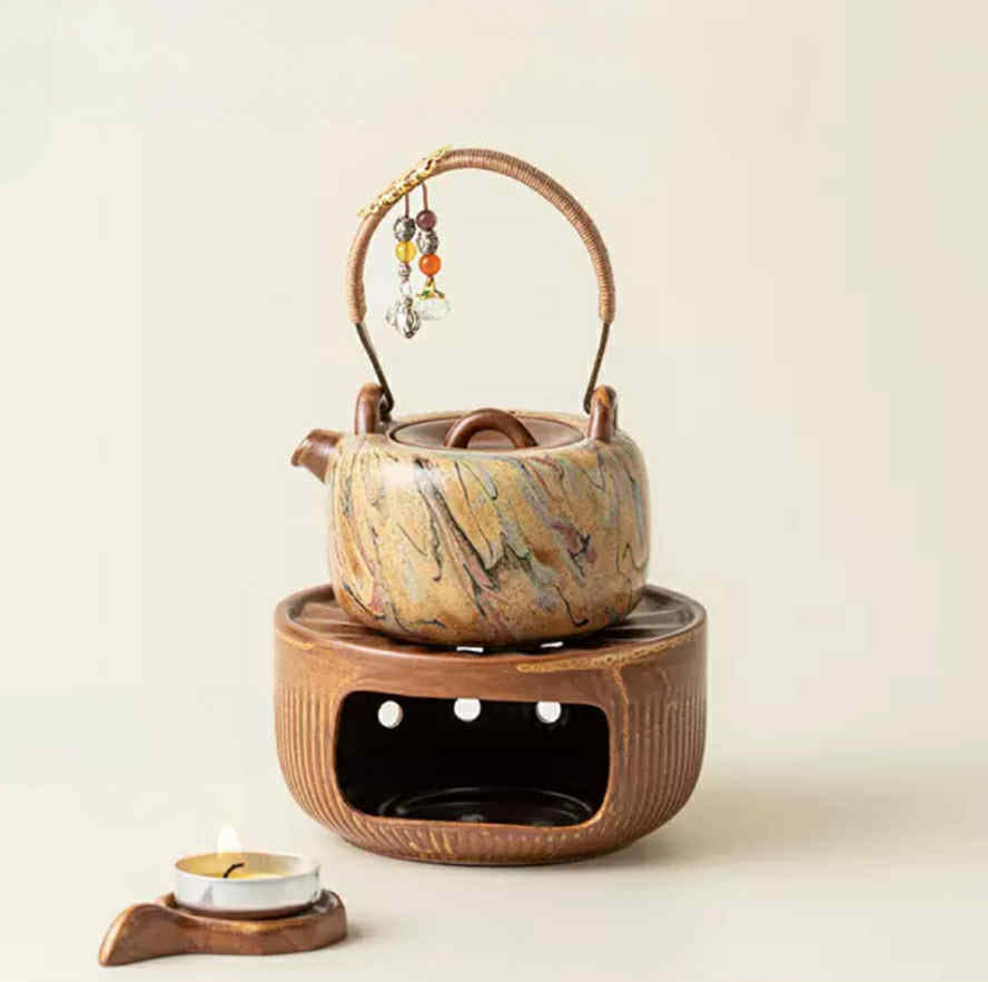 Théière et chauffe plat