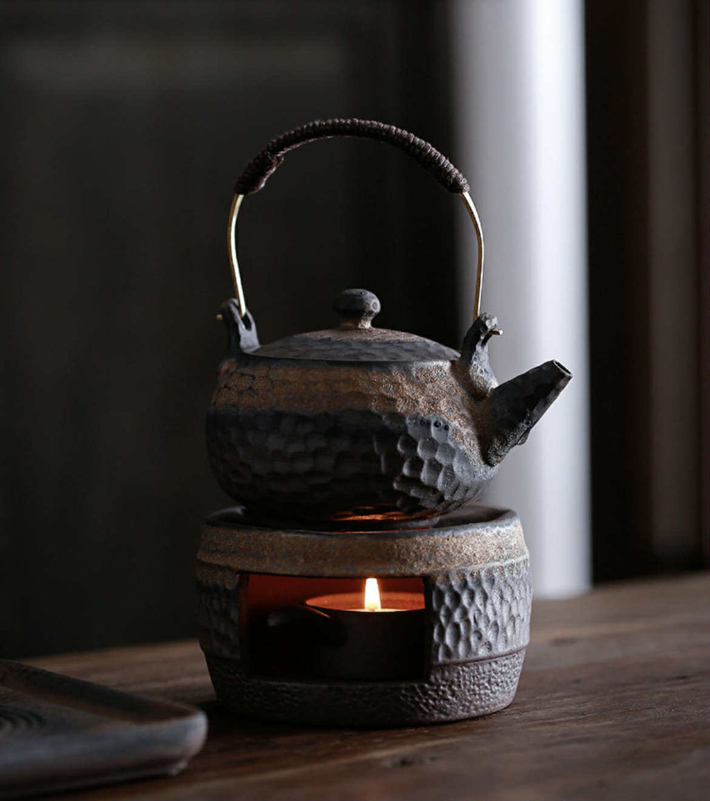 Théière et chauffe plat