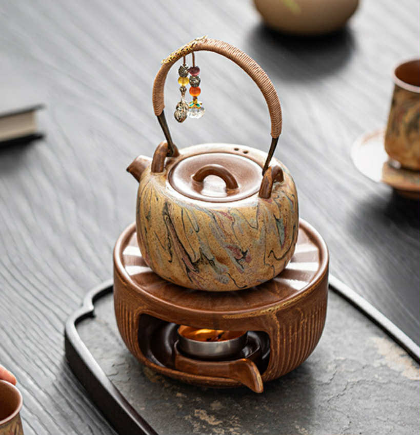 Théière et chauffe plat